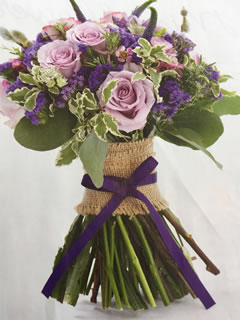 Classic Bridal Bouqet Purple tones