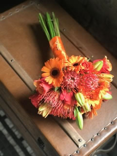 vibrant orange gerbera bouquet
