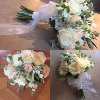 suzzane wedding bridal flowers cream